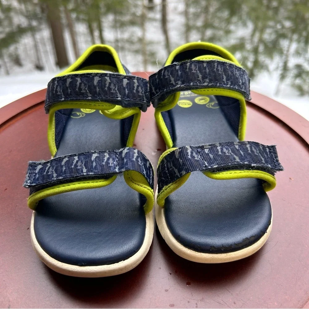 Stride Rite Shark Light-Up Sandals | Toddler Boys Size 12 | Velcro | Memory Foam
